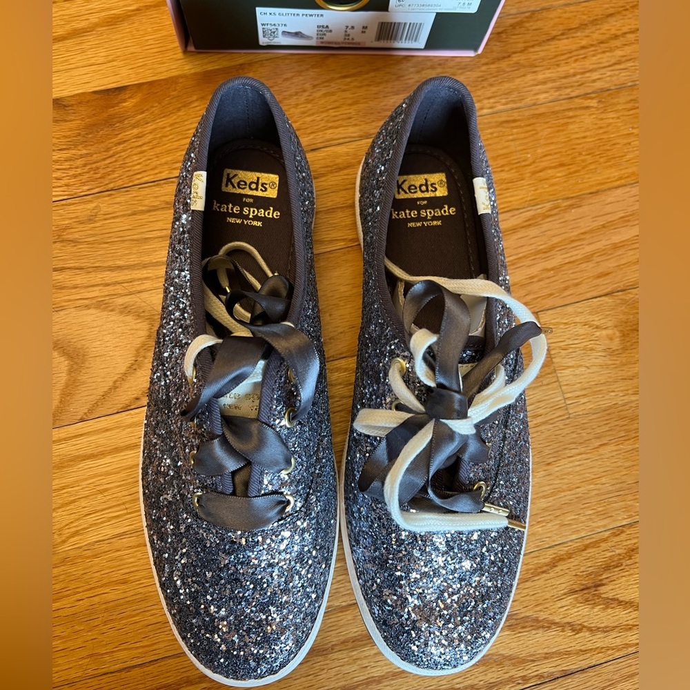 Keds X Kate Spade New York Champion Glitter Sneakers Size 7.5